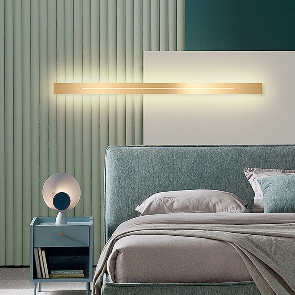 Linear LED Wall Light with Slim Slit Design and Warm White Ambient Lighting - Image 12