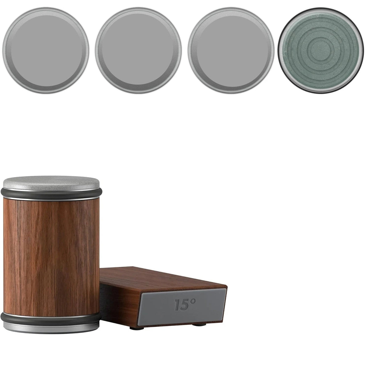 Magnetic Rolling Knife Sharpener with Wooden Base and 15 Degree Angle Guide - Image 20