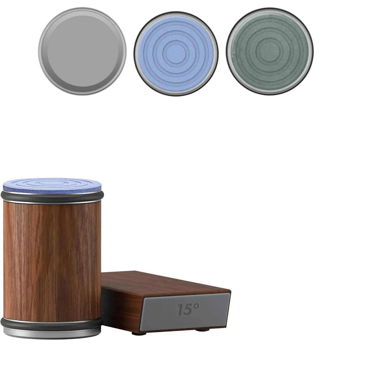 Magnetic Rolling Knife Sharpener with Wooden Base and 15 Degree Angle Guide - Image 40
