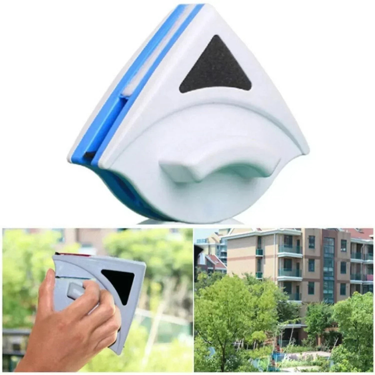Magnetic Window Cleaner Tool with Double-Sided Squeegee and Safety Rope - Image 11