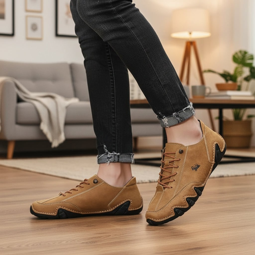 Men's Barefoot Shoes with Flexible Wrapped Rubber Sole and Lace-Up Closure for Natural Movement - Image 6