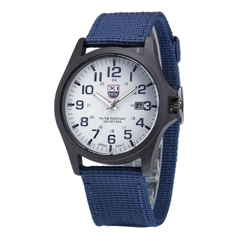 Men's Field Watch with Tactical Analog Display and Woven Nylon Nato Strap - Image 3