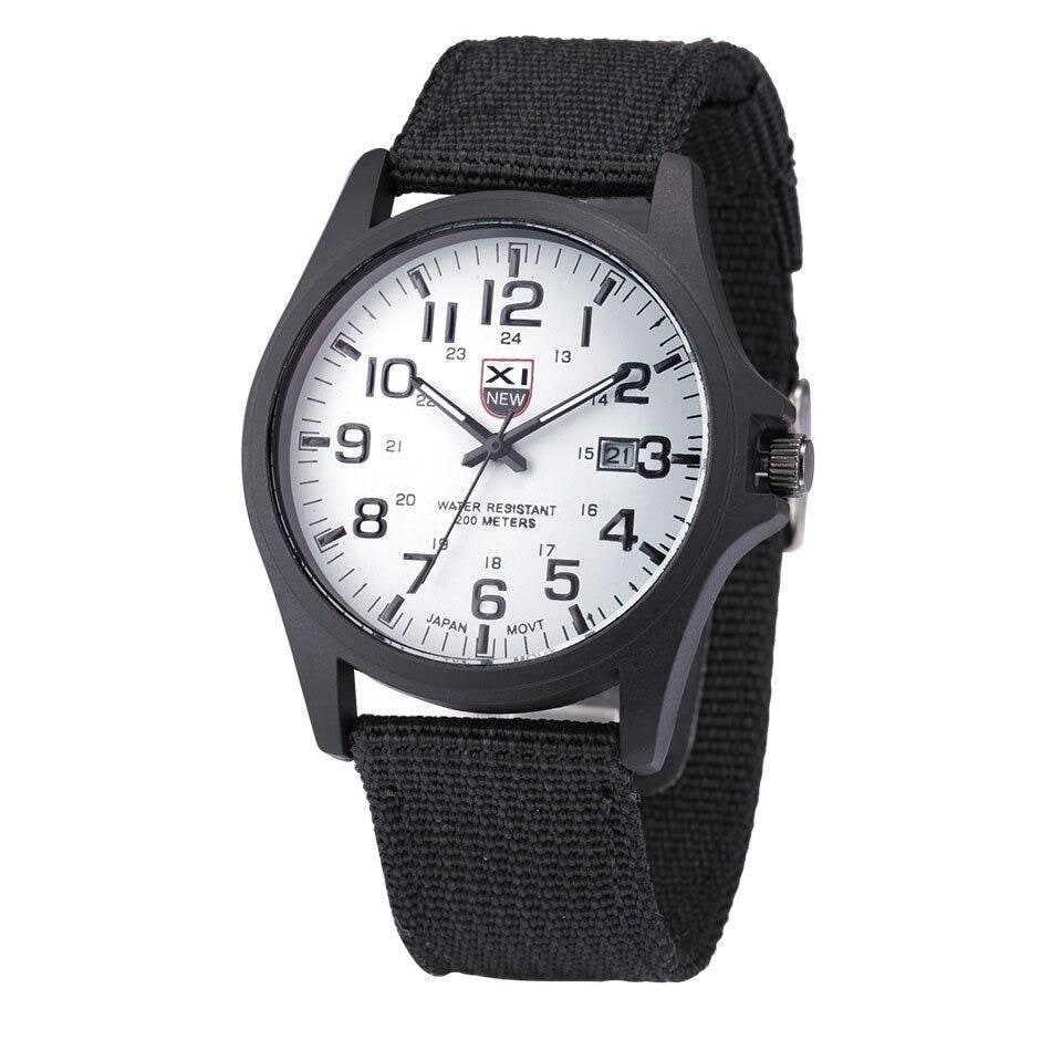 Men's Field Watch with Tactical Analog Display and Woven Nylon Nato Strap - Image 6