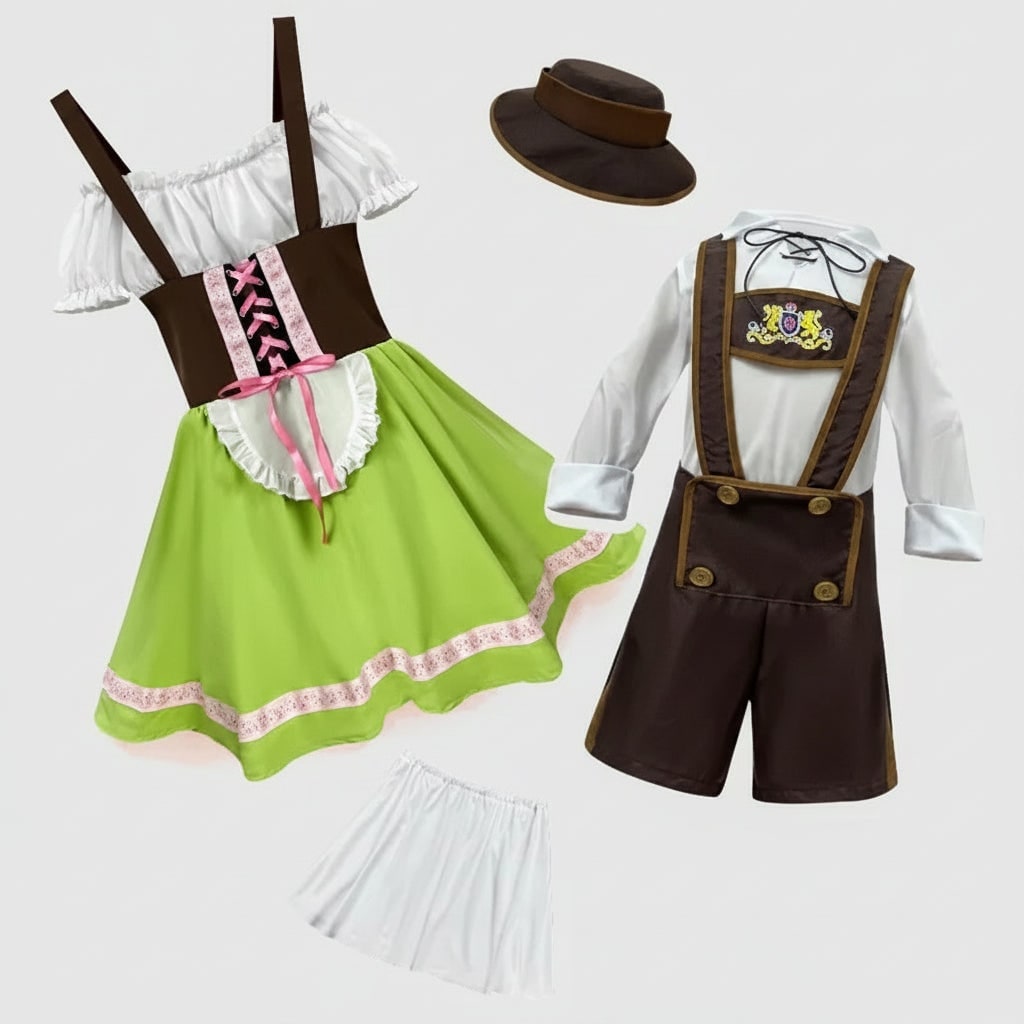 Men's Oktoberfest Costume with Lederhosen and Suspenders - Image 6