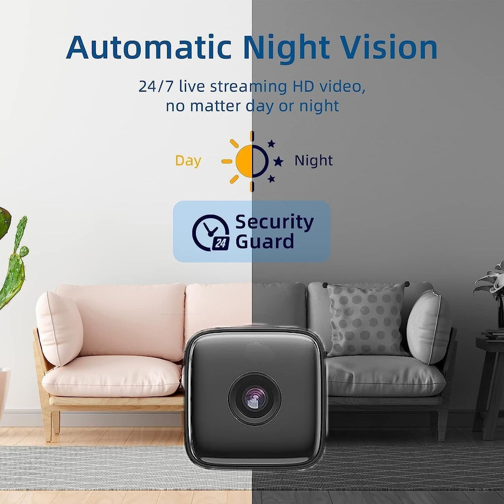 Mini Security Camera Indoor Wireless with Night Vision and Motion Detection - Image 3