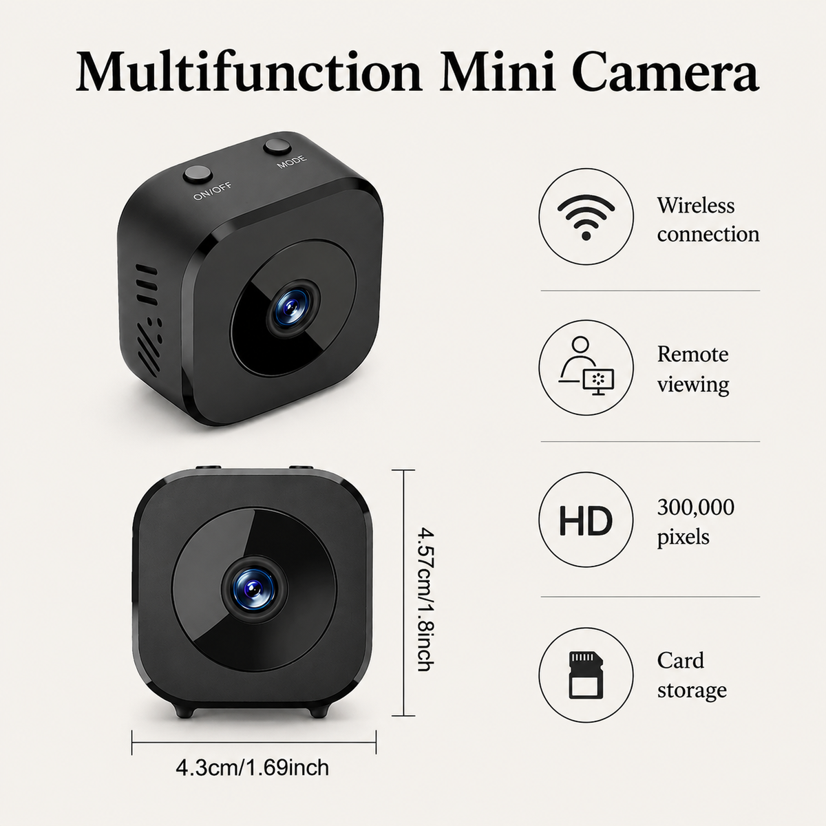 Mini Security Camera with Magnetic Stand Compact WIFI Remote Monitoring and Rechargeable Battery - Image 2
