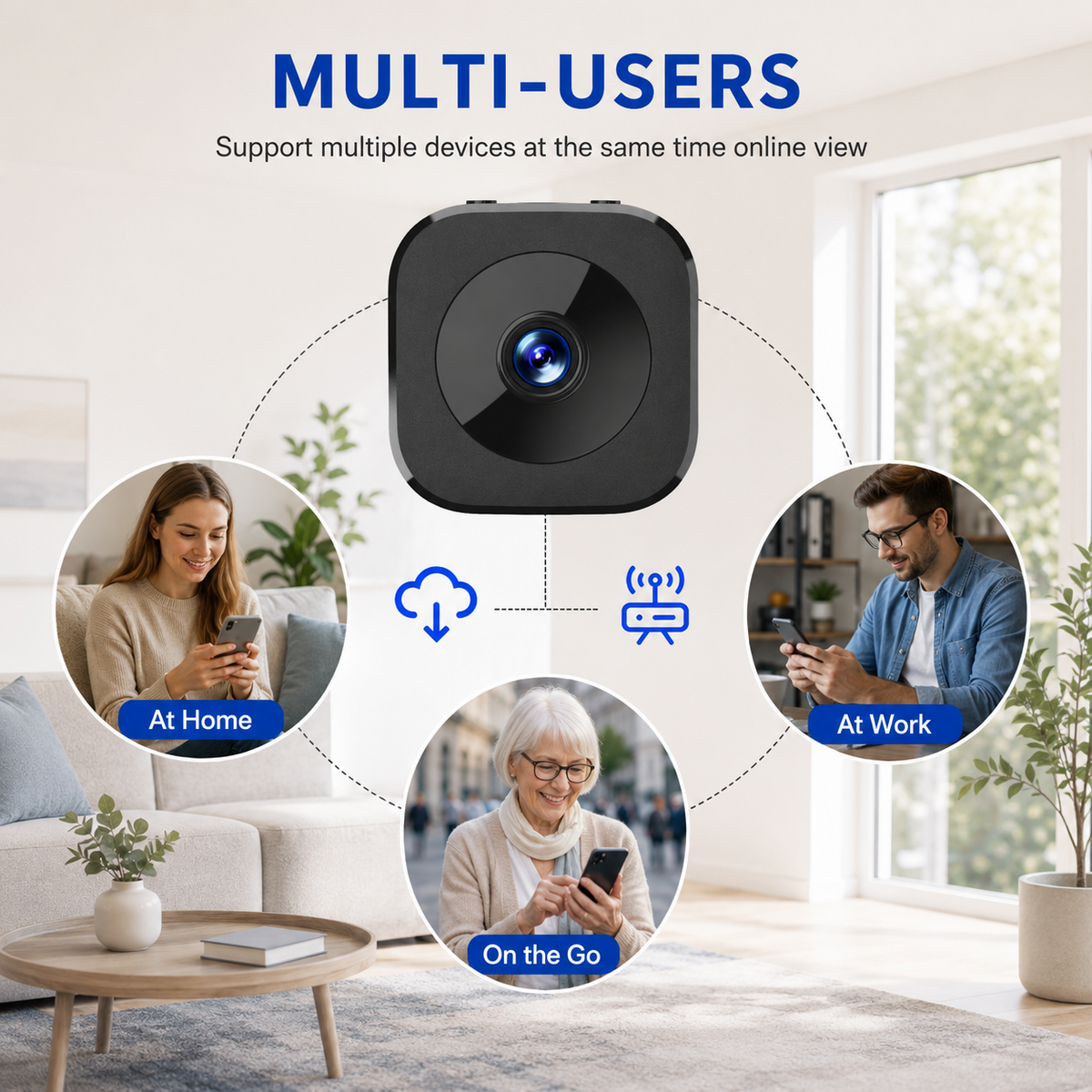 Mini Security Camera with Magnetic Stand Compact WIFI Remote Monitoring and Rechargeable Battery - Image 6