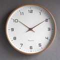 Nordic Minimalist Wall Clock with Wooden Frame and Arabic Numerals - Image 4