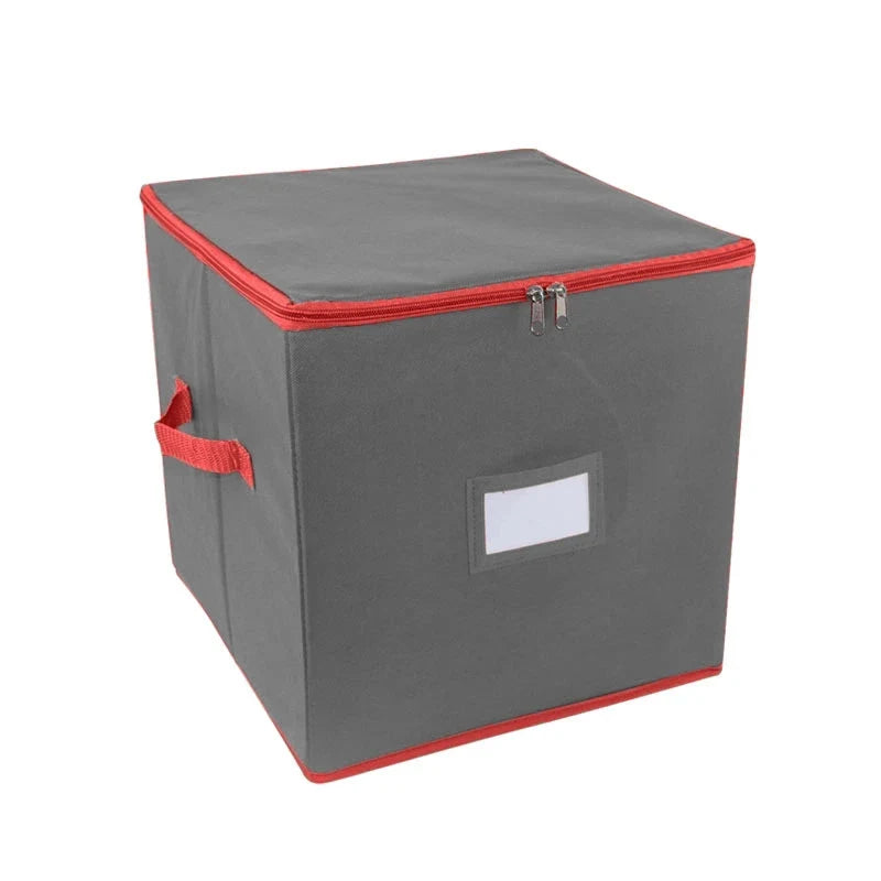 Ornament Storage Box with Dividers and Zippered Lid for Christmas Décor - Image 6