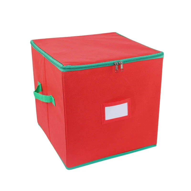 Ornament Storage Box with Dividers and Zippered Lid for Christmas Décor - Image 8