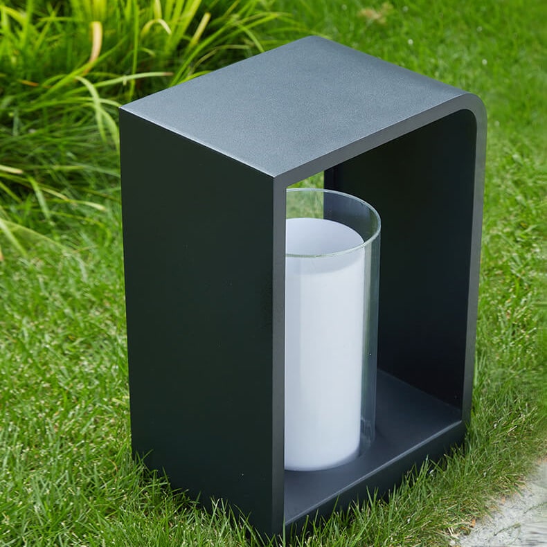 Outdoor Floor Lamp Modern Design with Rectangular Frame for Patio and Garden Lighting - Image 9