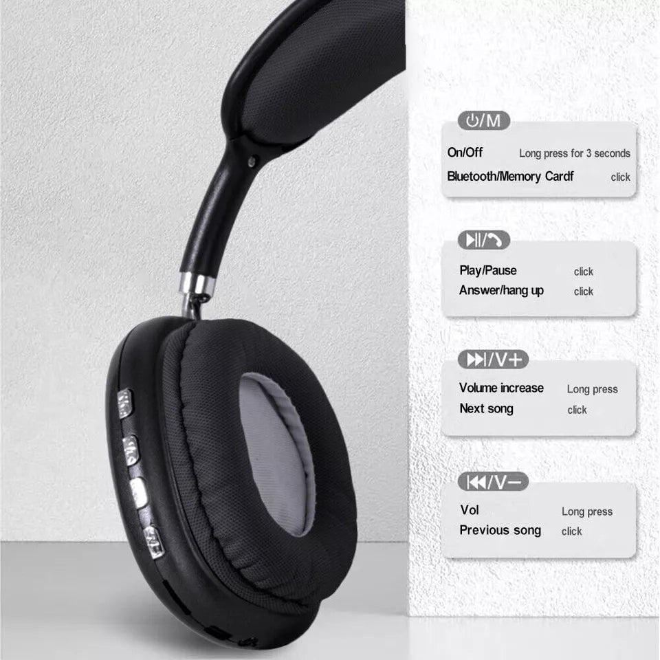 Over Ear Wireless Headphones with Active Noise Cancelling and Microphone - Image 2