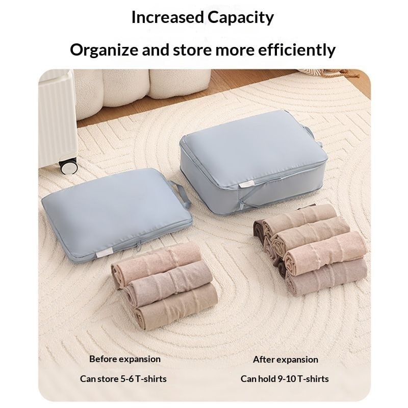Packing Cubes for Travel with Compression Luggage Organizer Bags and Zippered Pouches - Image 14