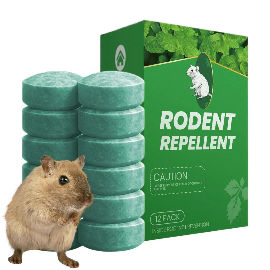 Peppermint Oil Mouse Repellent Tablets with Natural Rodent Deterrent 12-Pack - Image 1