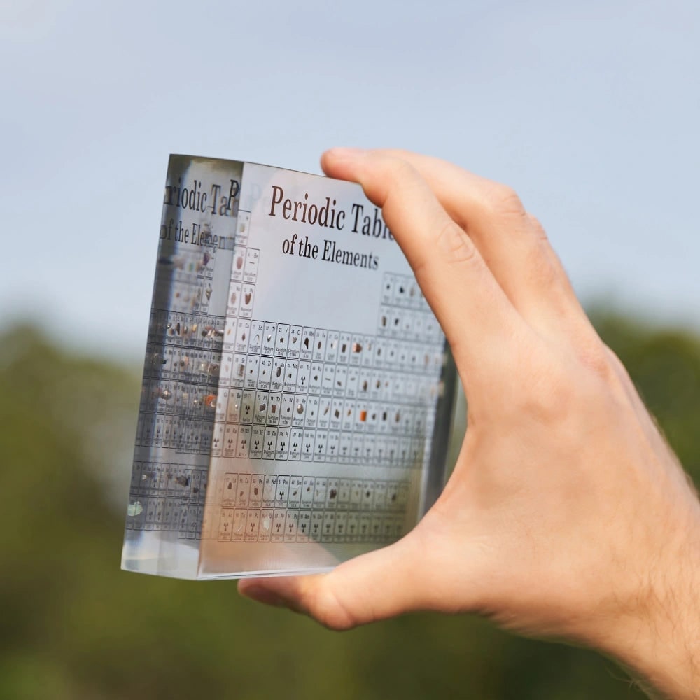Periodic Table with Charges and Atomic Mass LED Display with Real Elements Acrylic Block - Image 12