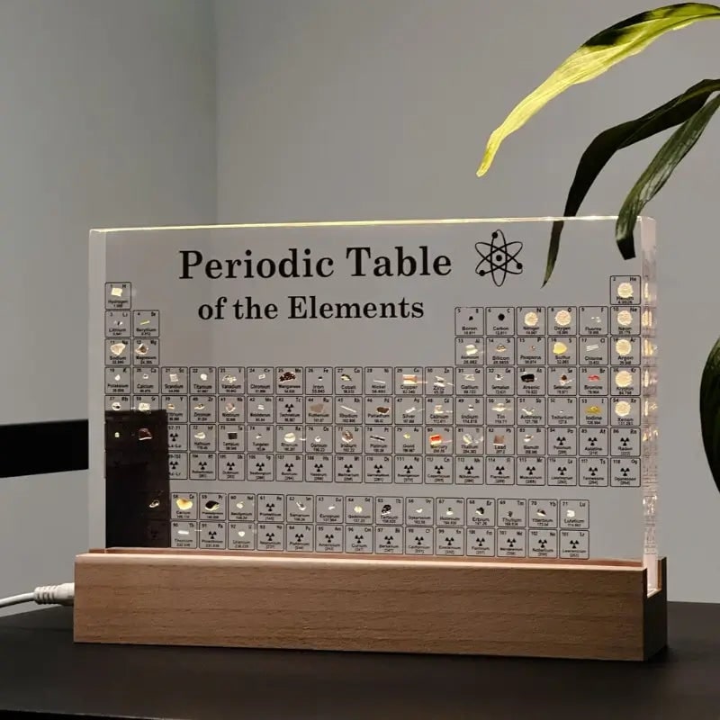 Periodic Table with Charges and Atomic Mass LED Display with Real Elements Acrylic Block - Image 18