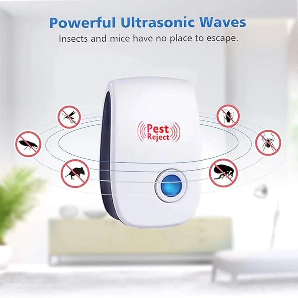 Pest Control Ultrasonic Rodent and Insect Repeller Plug-In Device with LED Indicator - Image 4