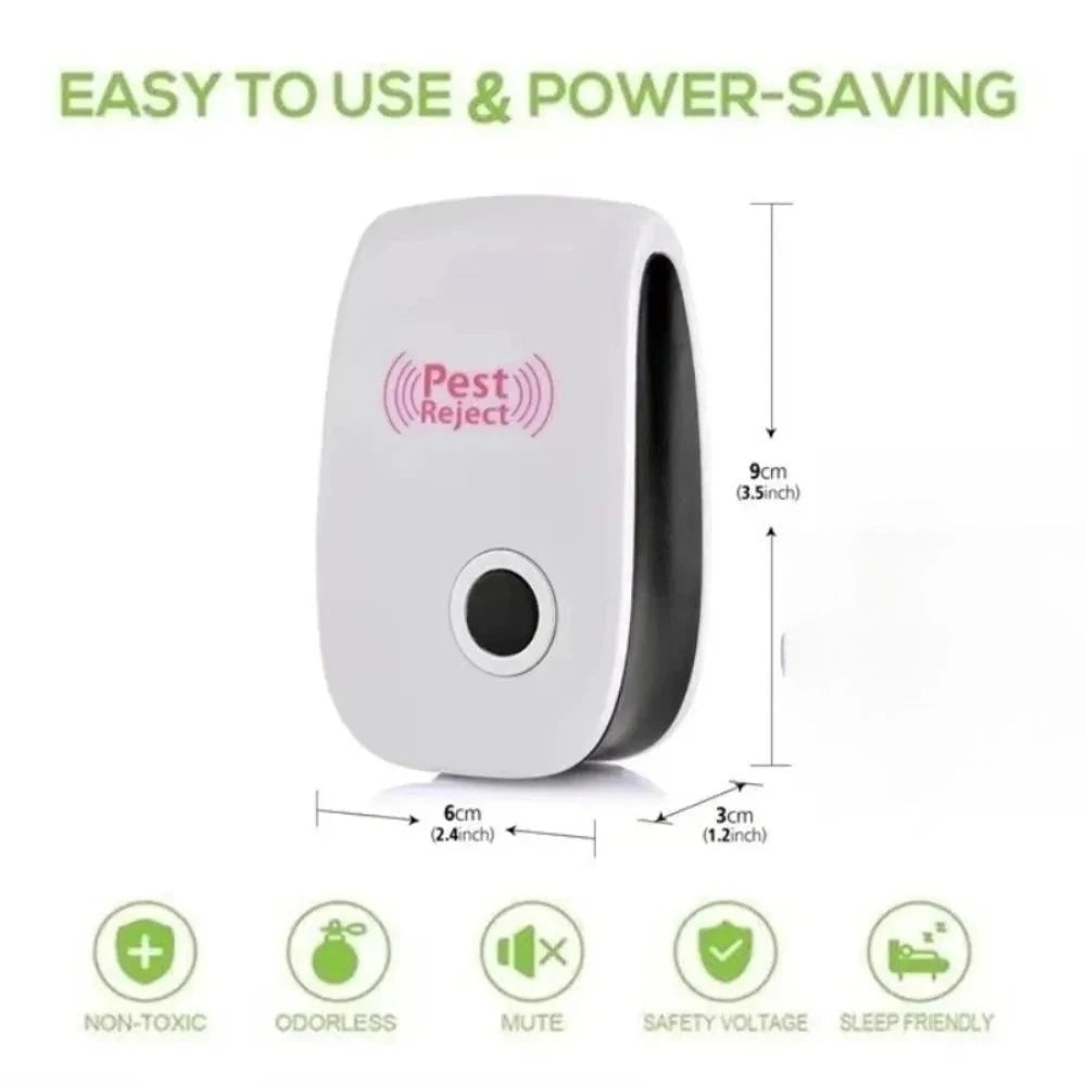Pest Control Ultrasonic Rodent and Insect Repeller Plug-In Device with LED Indicator - Image 6