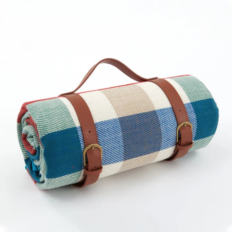 Picnic Blanket with Waterproof Backing Foldable Design and Carrying Strap - Image 13