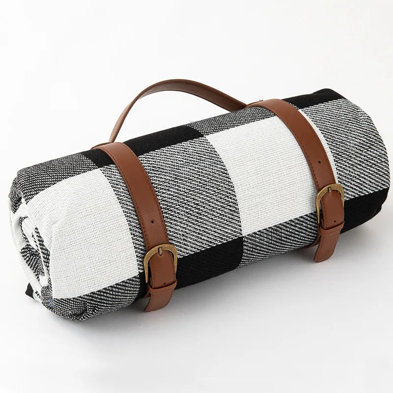 Picnic Blanket with Waterproof Backing Foldable Design and Carrying Strap - Image 5