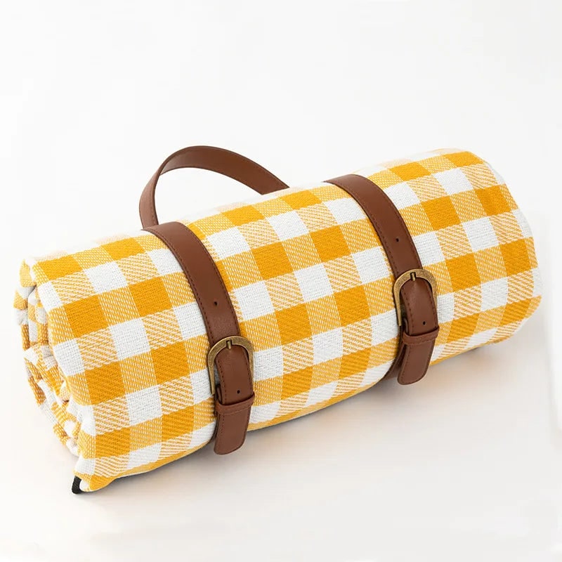Picnic Blanket with Waterproof Backing Foldable Design and Carrying Strap - Image 7