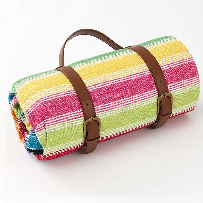 Picnic Blanket with Waterproof Backing Foldable Design and Carrying Strap - Image 9