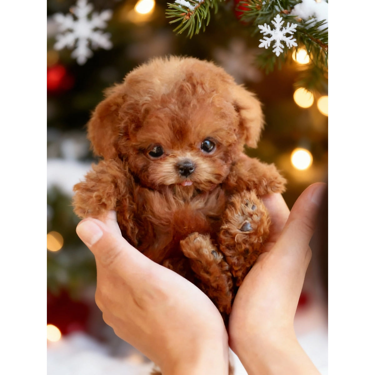 Plush Dog Toys with Soft Faux Fur Realistic Puppy Features and Satin Bow - Image 8