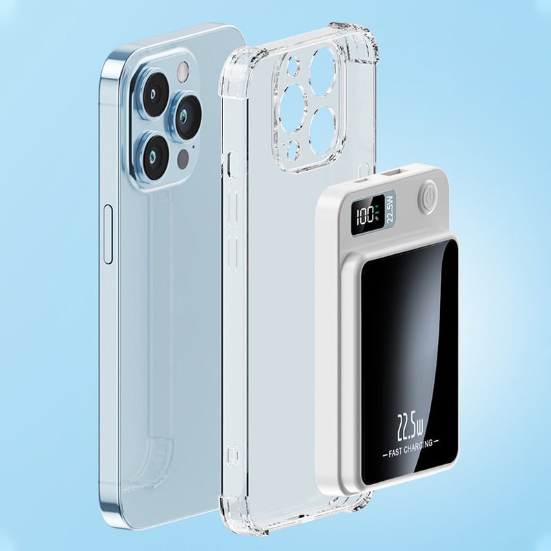 Portable Power Bank with Magnetic Wireless Charging Fast 22.5w and Digital LED Display - Image 6