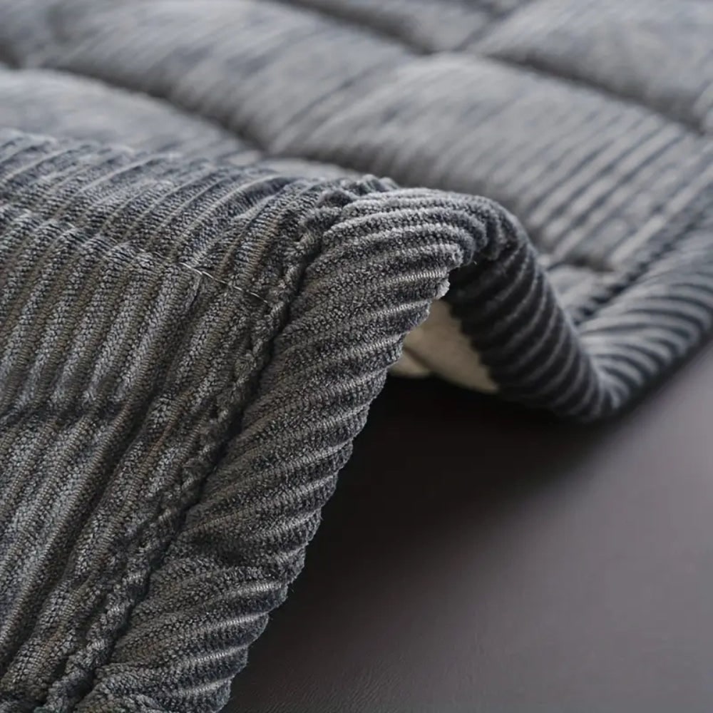 Quilted Corduroy Sofa Seat Covers with Padded Protection and Bound Edges - Image 6