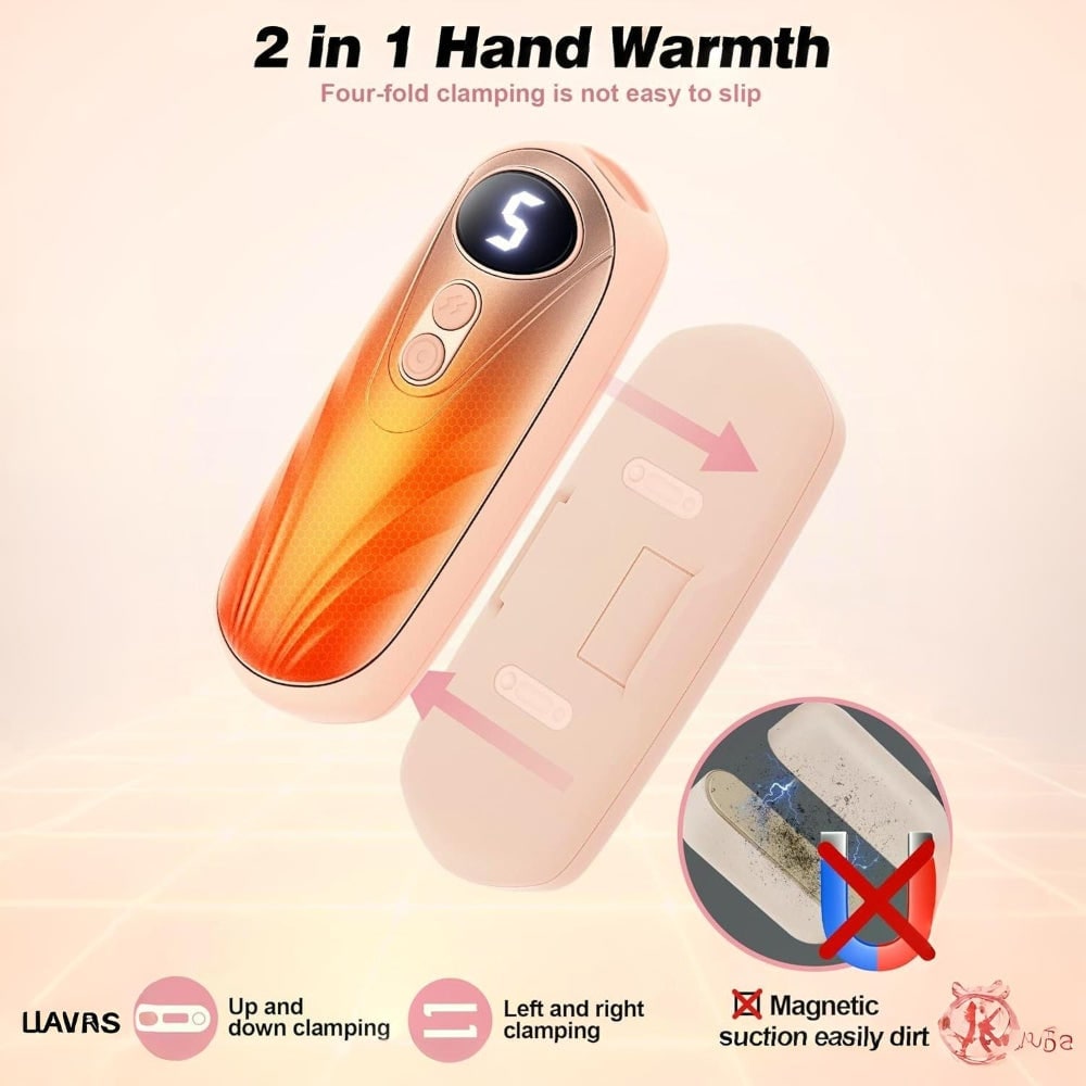 Rechargeable Hand Warmers with LED Display Five Heat Settings Set of 2 Portable Pocket Heaters - Image 22