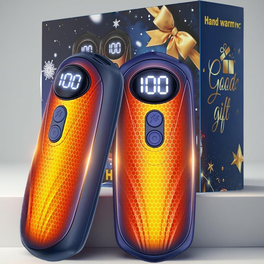 Rechargeable Hand Warmers with LED Display Five Heat Settings Set of 2 Portable Pocket Heaters - Image 26