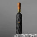 Repel Windproof Travel Umbrella with Automatic Folding Wooden Handle and Compact Design - Image 2