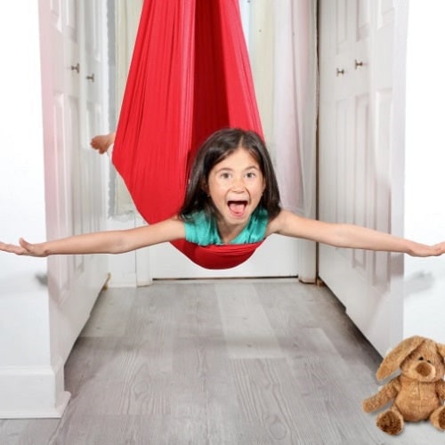 Sensory Swing with Cocoon Therapy Pouch for Kids' Indoor Calming - Image 6