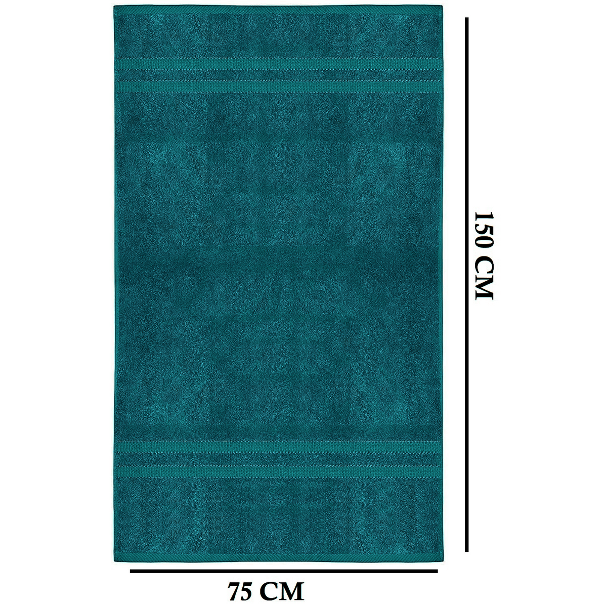 Set of 4 Large Bath Towels with Absorbent Cotton Terry Cloth and Dobby Border - Image 20
