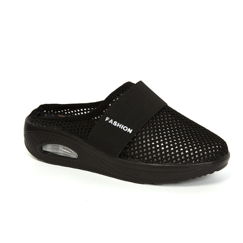 Slip-On Mule Sneakers with Air Cushion Mesh Upper and Non-Slip Platform - Image 10