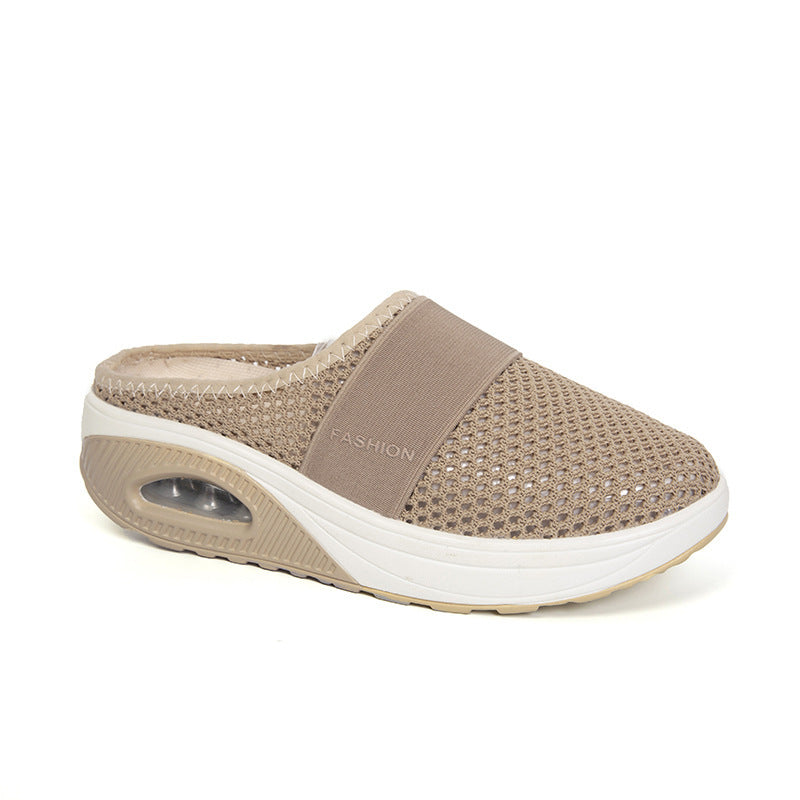 Slip-On Mule Sneakers with Air Cushion Mesh Upper and Non-Slip Platform - Image 14