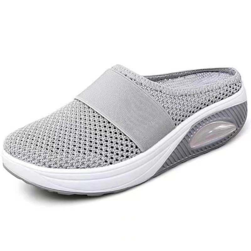 Slip-On Mule Sneakers with Air Cushion Mesh Upper and Non-Slip Platform - Image 6