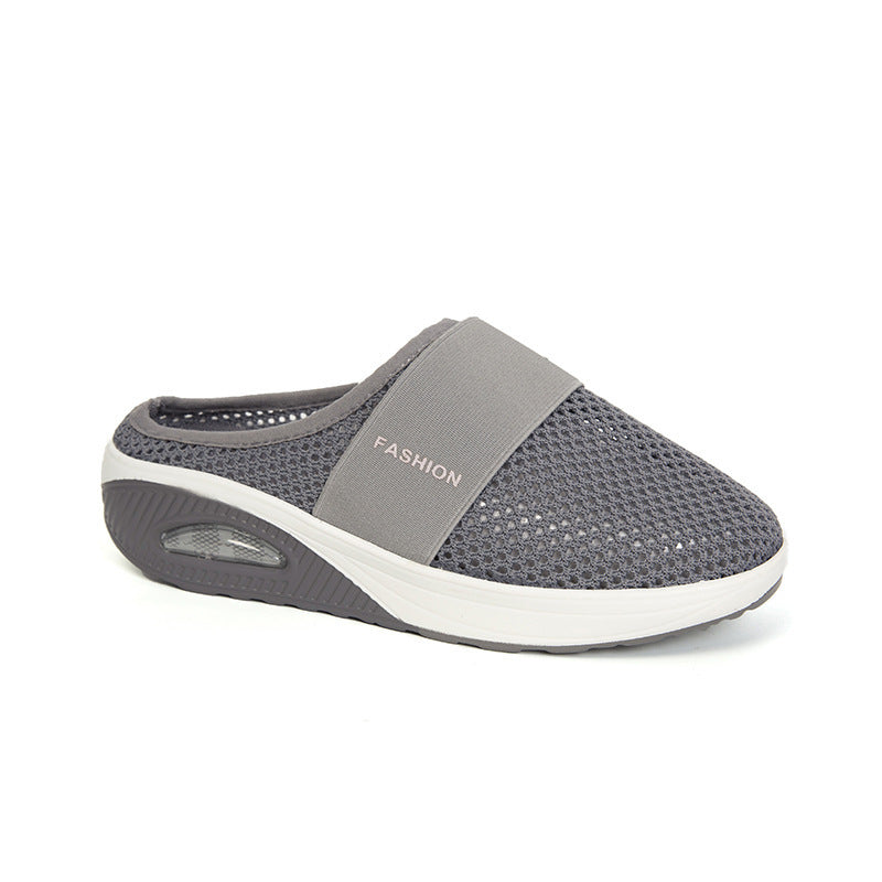 Slip-On Mule Sneakers with Air Cushion Mesh Upper and Non-Slip Platform - Image 9
