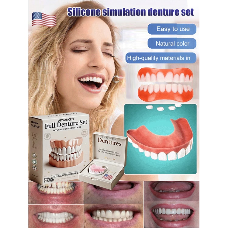 Snap on Veneers Upper and Lower Moldable Cosmetic False Teeth with Adjustable Fit - Image 6
