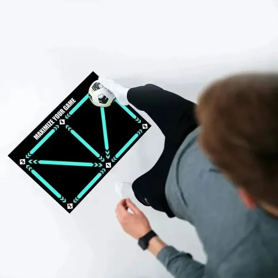 Soccer Training Equipment Mat with Numbered Guides and Non-Slip Backing for Footwork Drills - Image 4