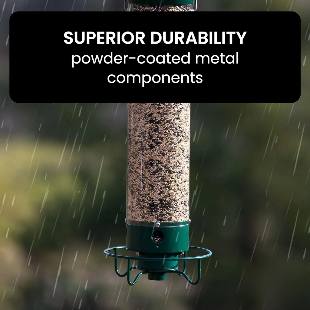 Squirrel Proof Bird Feeder with Weight Activated Spinning Perch and Hanging Tube Design - Image 9