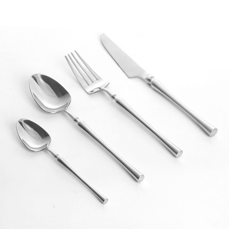 Stainless Steel Flatware Set with Tapered Handles 24-Piece Cutlery for 6 - Image 5