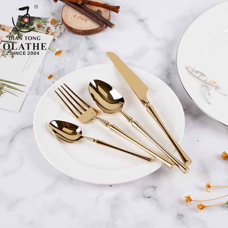 Stainless Steel Flatware Set with Tapered Handles 24-Piece Cutlery for 6 - Image 8