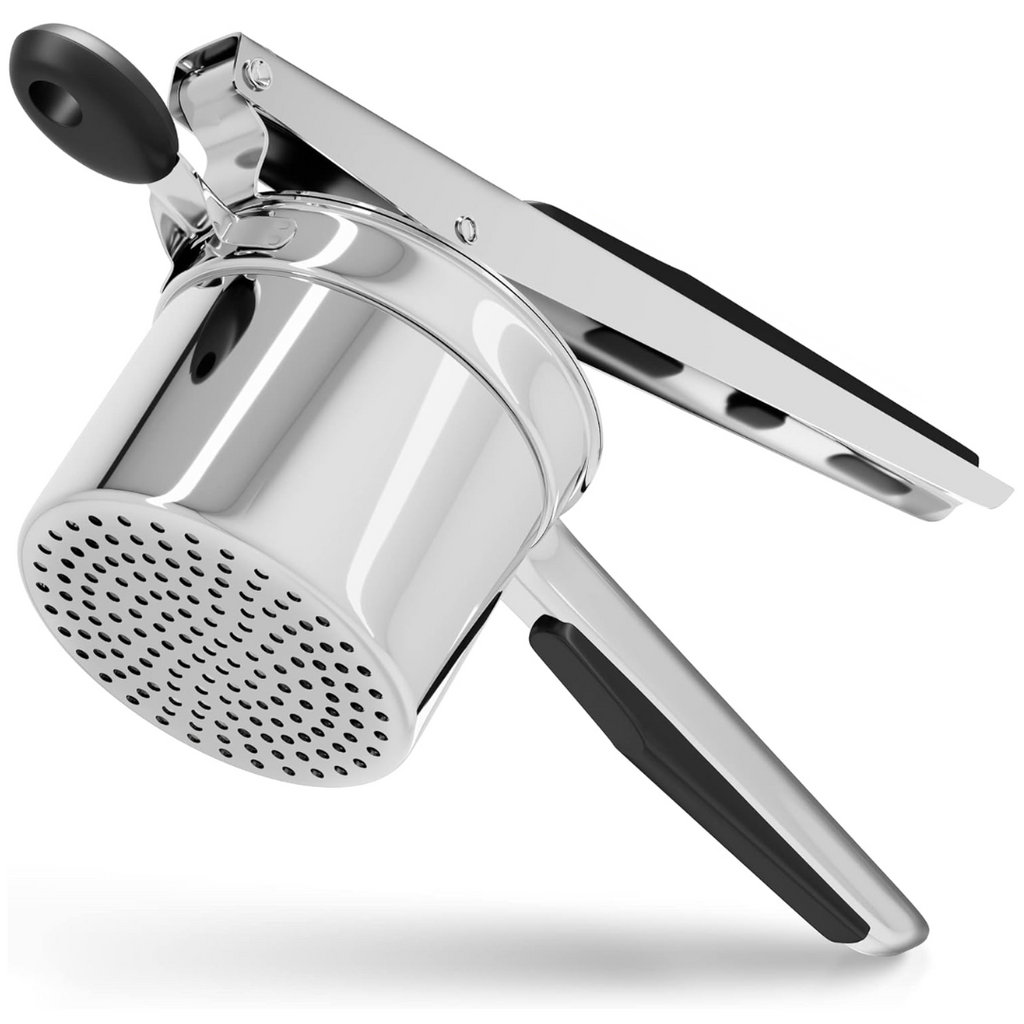Stainless Steel Potato Ricer Press with Interchangeable Disks and Non-Slip Handles - Image 1