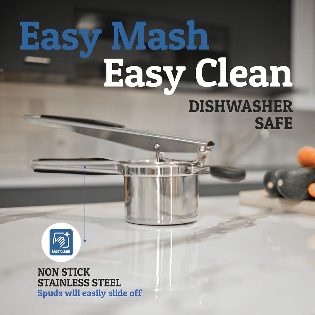 Stainless Steel Potato Ricer Press with Interchangeable Disks and Non-Slip Handles - Image 10