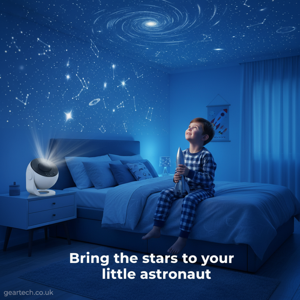 Star Projector Night Light with 360° Rotating Galaxy Projection and Tilting Stand - Image 7