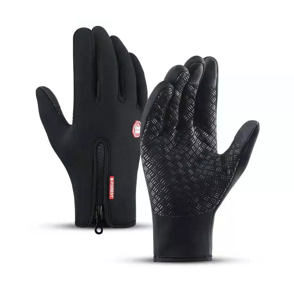 Thermal Winter Gloves with Touchscreen Fingertips and Windproof Zipper Wrist - Image 6