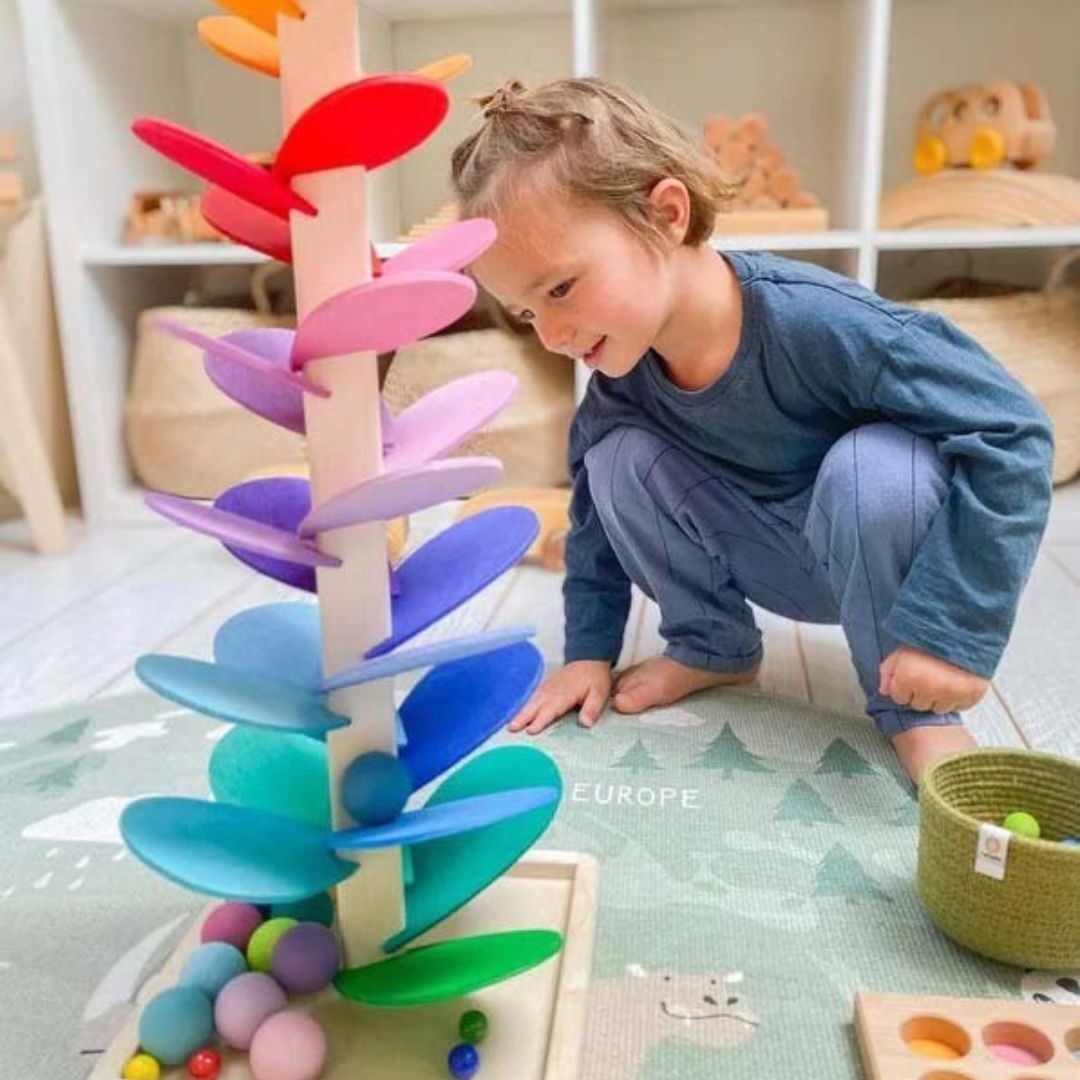 Toddler Marble Run Toy Tree with Cascading Balls and Musical Sounds - Image 3