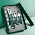 Toe Nail Clipper Set with Stainless Steel Blades Professional Fingernail File and Storage Case - Image 1