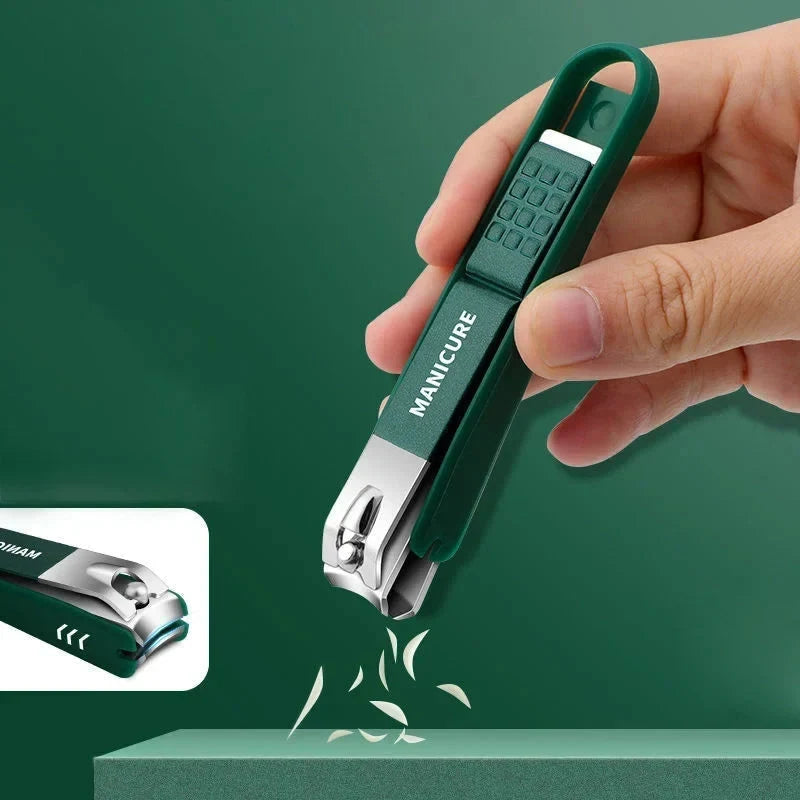 Toe Nail Clipper Set with Stainless Steel Blades Professional Fingernail File and Storage Case - Image 2